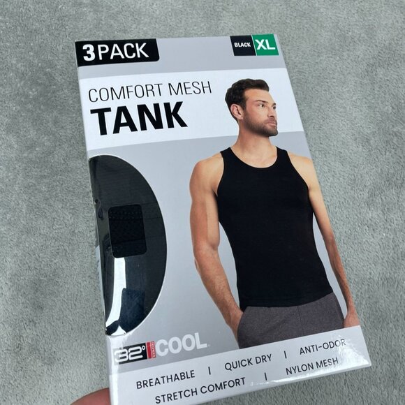 32 Cool Mens 3 Pack Comfort Mesh Tank Tops Quick Dry XL a1043 - Picture 1 of 4